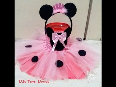 DIY How to make Minnie mouse tutu dress for girls birthdays