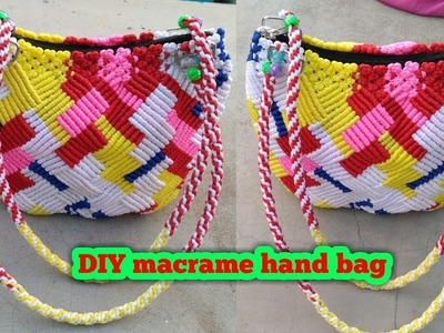 DIY macrame bag making tutorial.bags.handbags.ladies purse.designer purse.Educational power.macrame.