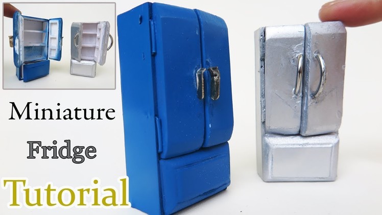 DIY  Miniature Fridge -  Homemade - How to Make Mini Refrigerator for kids