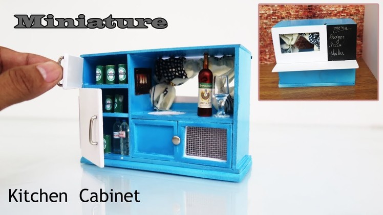 DIY Miniature Kitchen Cabinet -  dollhouse -  easy crafts ideas