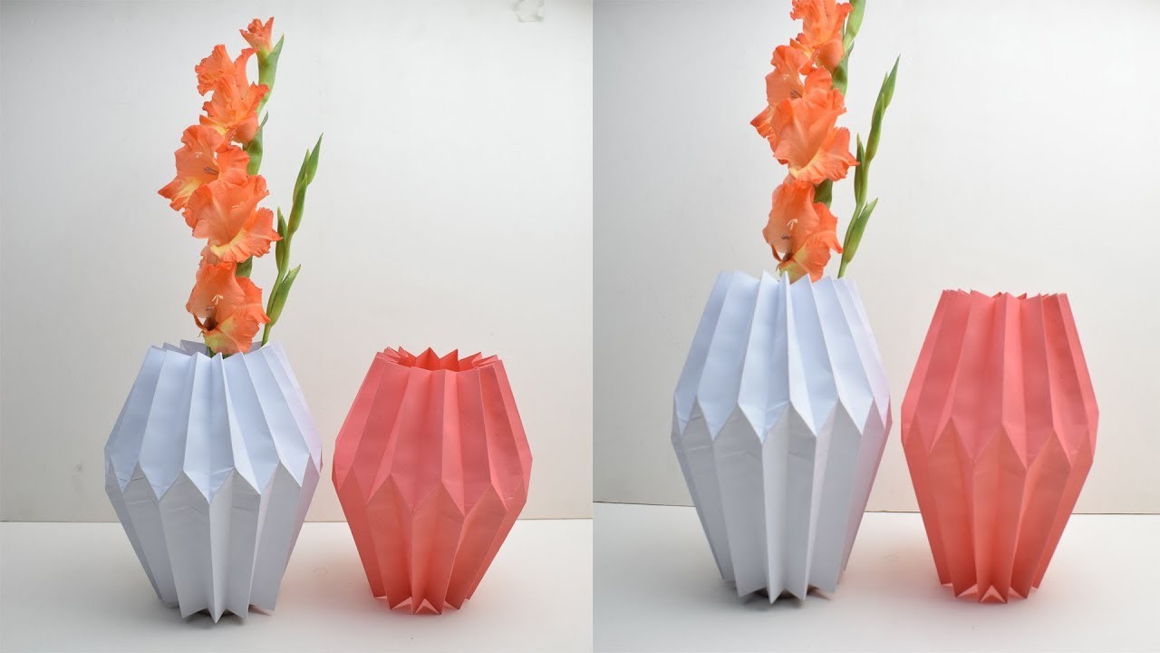 DIY Paper Vase: How to make paper vase sleeve, How To Make A Paper Vase ...