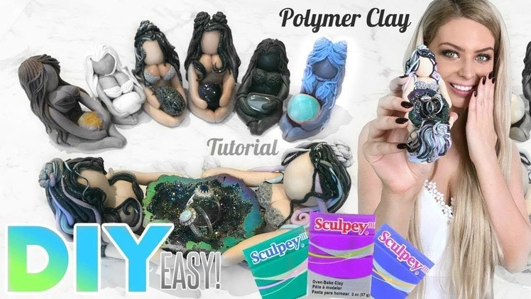 DIY Polymer Clay Crystal and Jewelry Holder - EASY TUTORIAL
