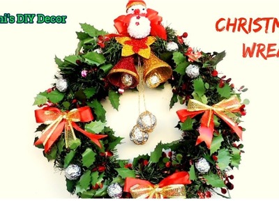DIY Quick & Easy Christmas Wreath || Winter Wreath Tutorial || Christmas Decoration Ideas ||