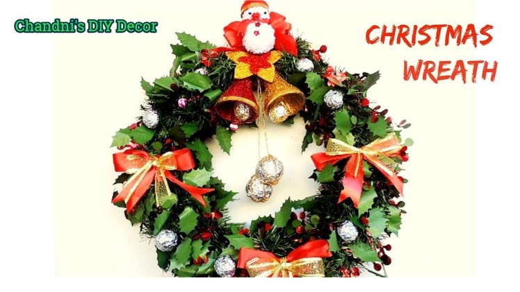 DIY Quick & Easy Christmas Wreath || Winter Wreath Tutorial || Christmas Decoration Ideas ||