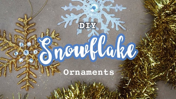 DIY Snowflake Ornaments | Handmade Christmas Holiday Decor Crafts