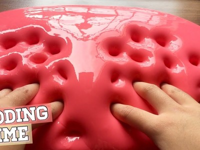 DIY STRAWBERRY PUDDING SLIME | glossy jiggly slime tutorial!