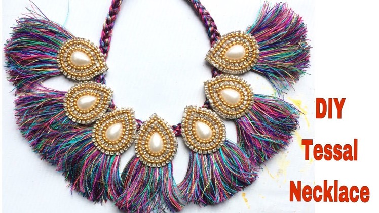 DIY Tassel Necklace || How to make silk thread Tassel Necklace at Home