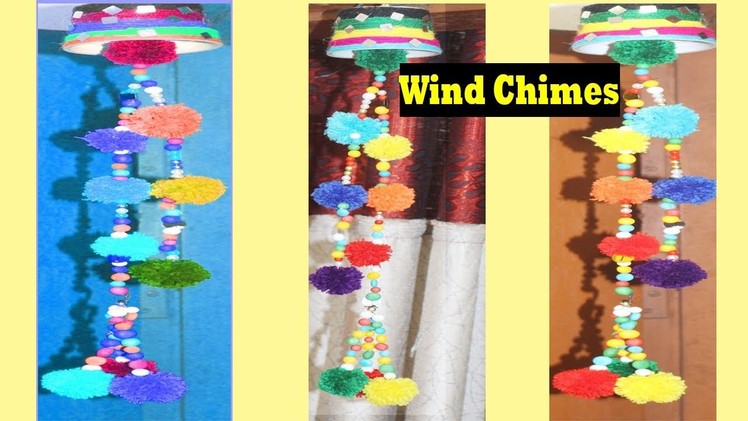 DIY Wind Chime -  How to Make Wind Chimes Out Of Woolen - Make Wind Chimes Using Woolen