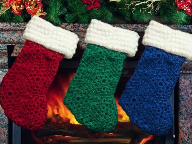 Easy Crochet Christmas Stocking Tutorial Part 1