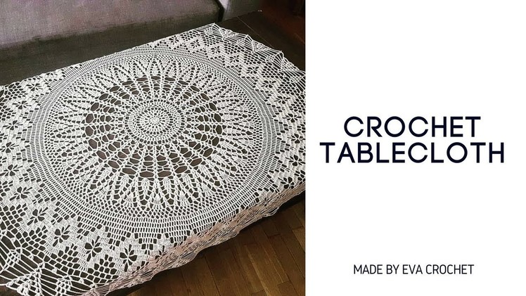 Easy Crochet tablecloth. obrus na szydełku. round big crochet doily