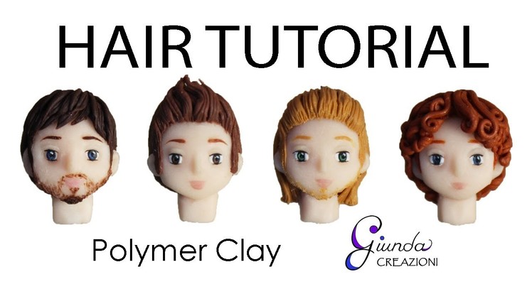 [ENG] DIY Male hair with polymer clay - Fimo Tutorial, clay beard