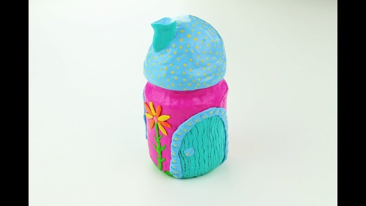 Fairy House Lanterns Jar Clay Das - Fast & Easy Tutorial - DIY