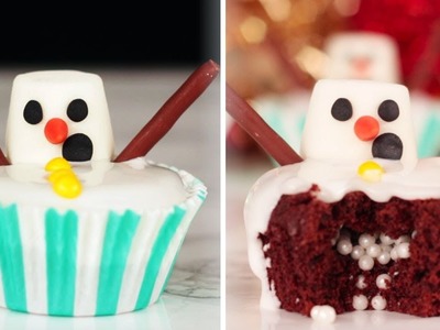 FUN Christmas Dessert Ideas | Yummy DIY SNOWMAN CUPCAKES and More Christmas Treats
