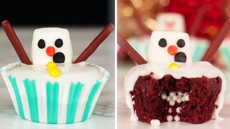 FUN Christmas Dessert Ideas | Yummy DIY SNOWMAN CUPCAKES and More Christmas Treats