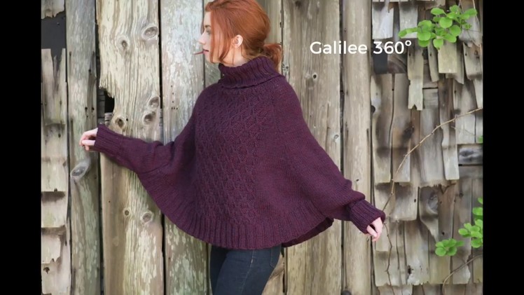 Galilee poncho knitting pattern 360º
