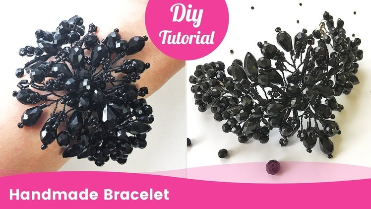Handmade Bracelet from Beads and Wire. DIY Gift Ideas.
