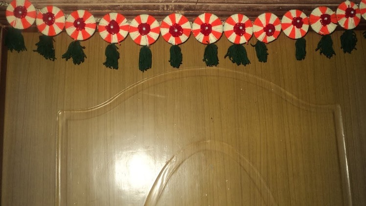 Handmade toran DAY, Door Hanging Toran From Woolen How to Make with bangles