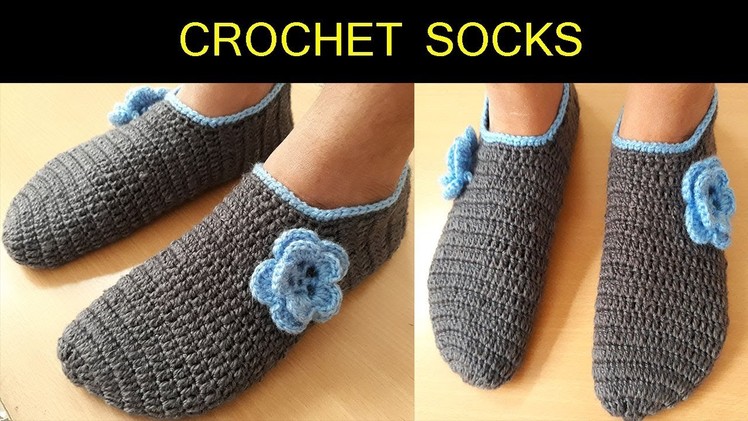 Handwork.Crochet Socks For Beginners.crochet shoes.Crochet Slipper.DishaHandworkGallery#60