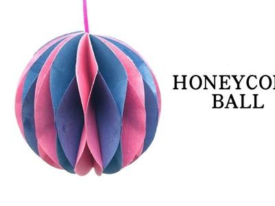 Hanging Honeycomb Ball Decoration - DIY Tutorial - 860