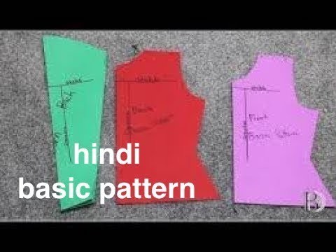 [HINDI]How to cut the basic pattern for kameez with your measurement,tutorial