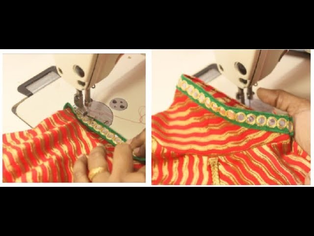 How to attach lace on stitched blouse simple & easy  to do | Tamil
