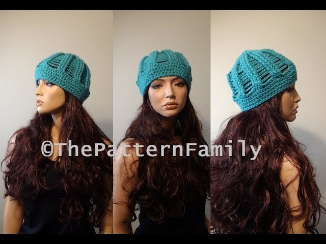How to Crochet a Beanie Hat Pattern #190│by ThePatternFamily