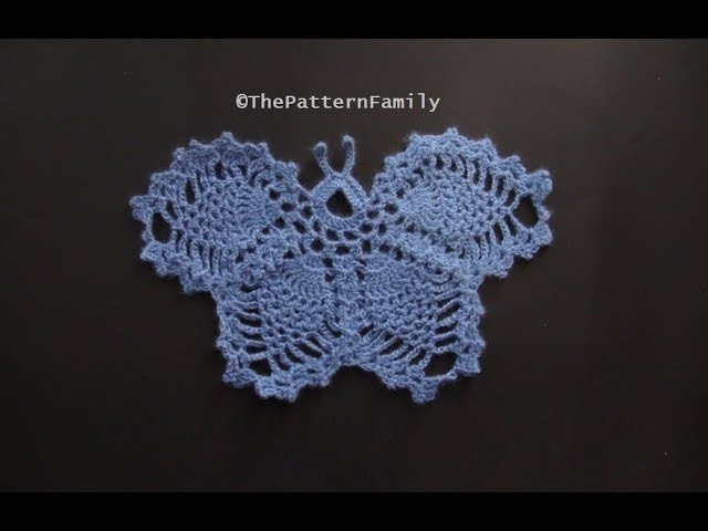 How to Crochet a Butterfly Pattern #187│by ThePatternfamily