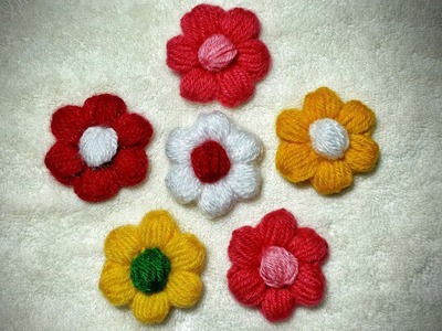 How to Crochet A Woollen Flower