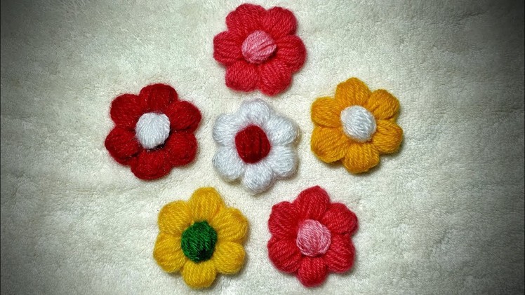 How to Crochet A Woollen Flower