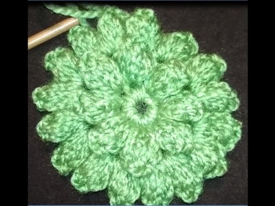 How to Crochet: Flower - Left Handed