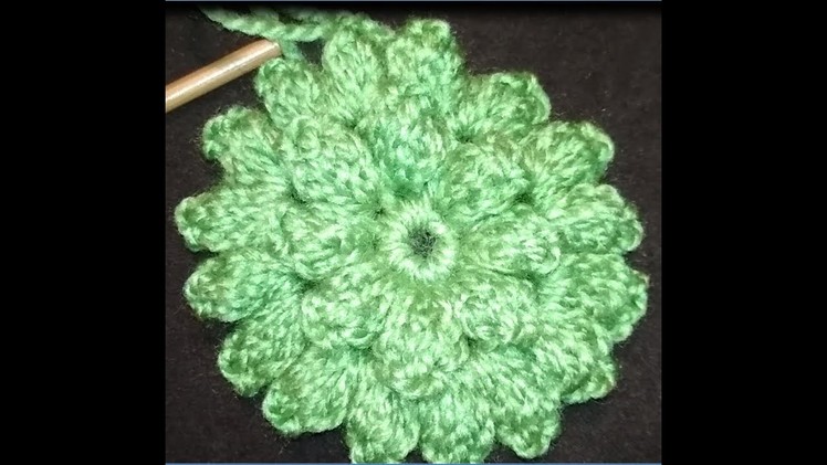 How to Crochet: Flower - Left Handed