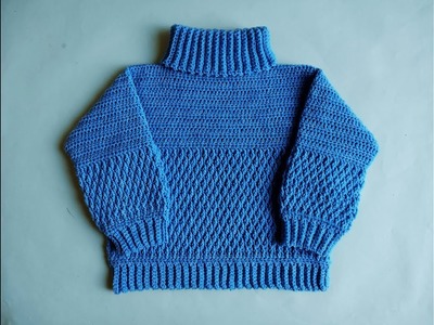 How to Crochet Sweater High Neck Pullover