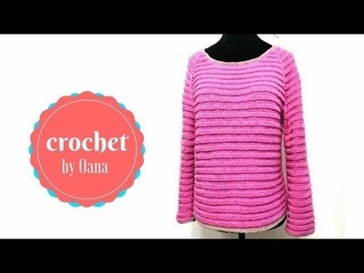 How to crochet THE EASIEST top down pull 2 by Oana
