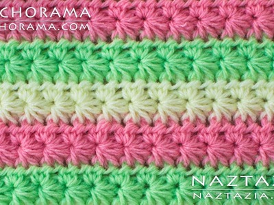 How to Crochet the Star Stitch - Daisy Marguerite Stitch - DIY Tutorial - Stitchorama by Naztazia