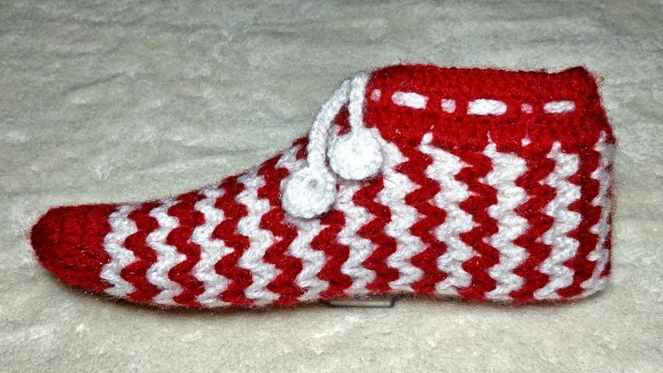 How to Crochet Woollen Socks #3