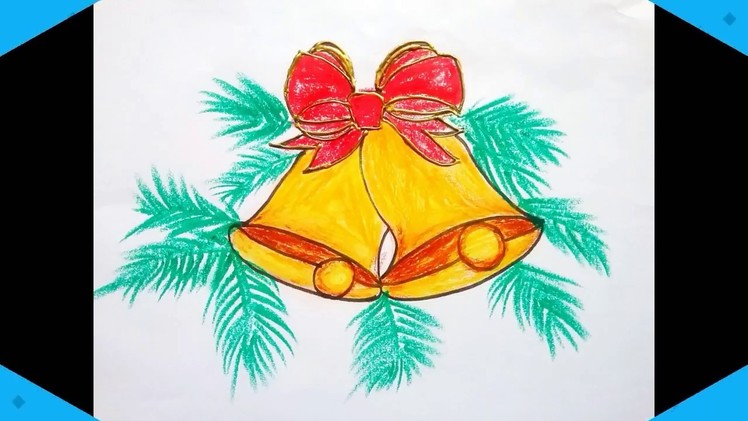 How to draw very easy Christmas bell,Christmas special, easy drawing and colouring,bell easy drawing