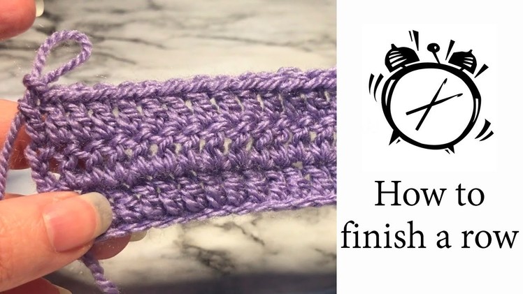 How to finish a row in crochet