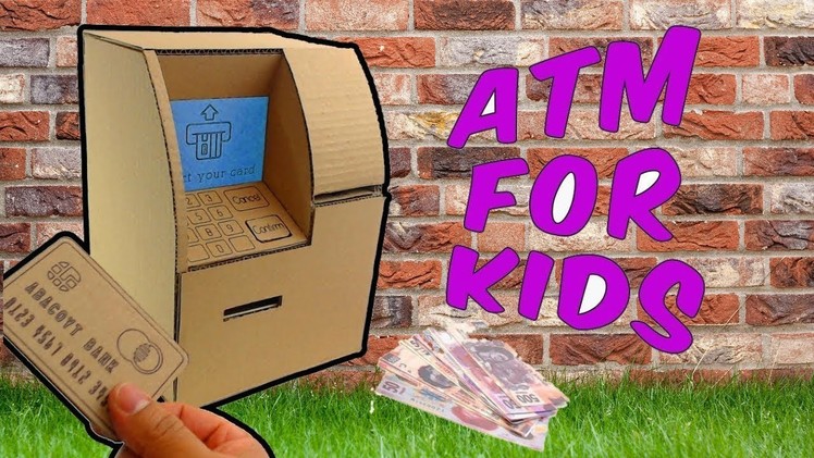 How to make a ATM Piggy Bank with cardboard | ATM For Kids at Home | ATM  BOOTH