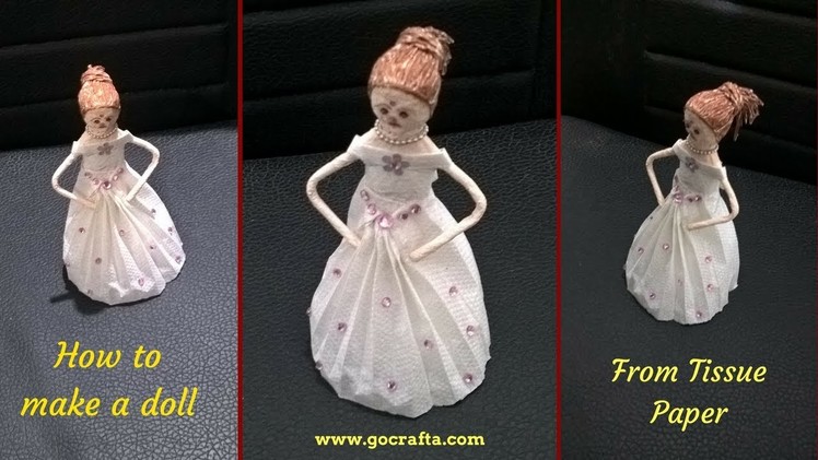 How to Make a Doll from Tissue Paper | DIY Paper Doll | Doll Clothes