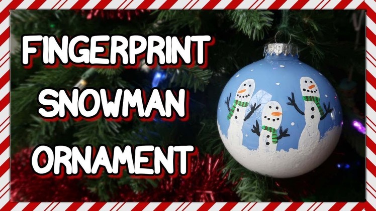 How To Make A Fingerprint Snowman Ornament | I Am Kristin????