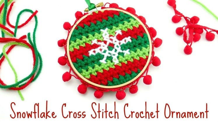 How To make A Snowflake Cross Stitch Crochet Ornament