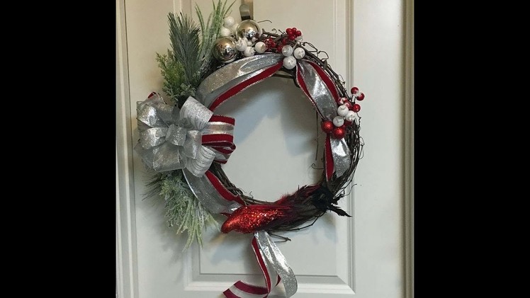 How to make a Winter Grapevine Wreath for your door