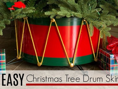 How to Make an EASY Christmas Tree Drum Skirt