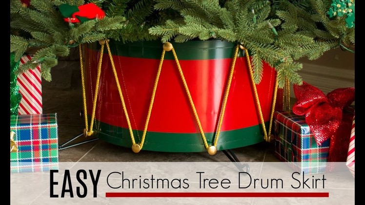 How to Make an EASY Christmas Tree Drum Skirt