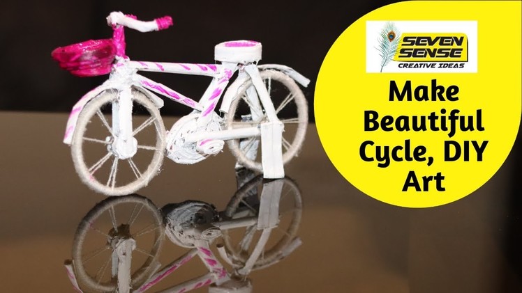 How to make beautiful Cycle with newspaper & old stuff, DIY Art 2018.