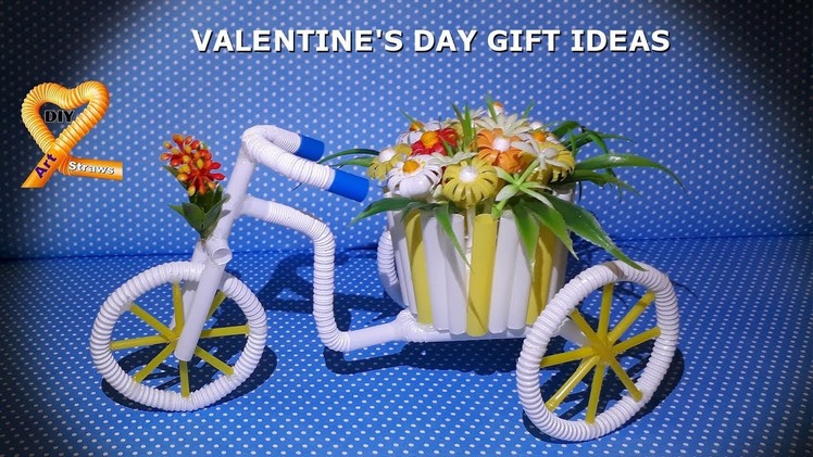How to make Bike Flower - Amazing Flower Pot - AWESOME Valentine's Day Gift Ideas