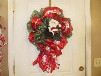 How To Make Carmen's Santa Sleigh Ribbon Wreath