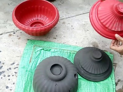 How to make cement pots easily at home.