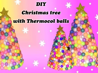 How to make Christmas tree with thermocol balls | DIY for kids | Niya Kumar