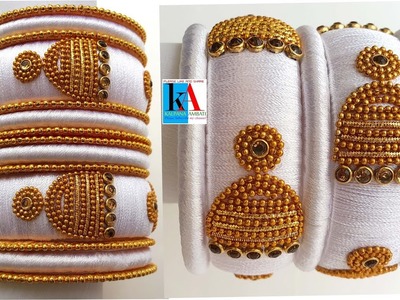 How to make Designer Jhumki Model Silk Thread Bangles. Unique art  bangles